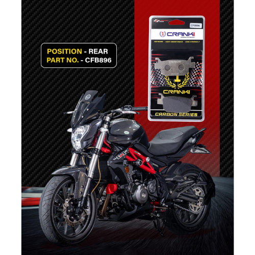 Crank1 Carbon Brake Pads for Benelli TNT 300 (2015 Onwards)