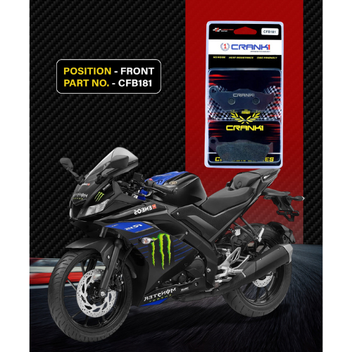 Crank1 Carbon Brake Pads for Yamaha R15 V3