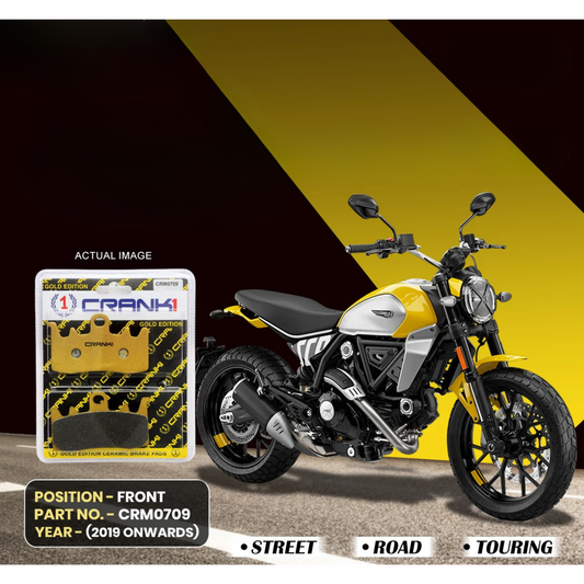 Crank1 Ceramic Brake Pads for Ducati Scrambler 800 Icon (2019 Onwards)