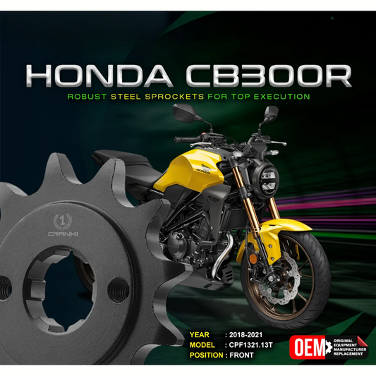 Crank1 Honda CB 300R (2018-2021) Performance Motorcycle Sprocket - Black - CPF1321.13T