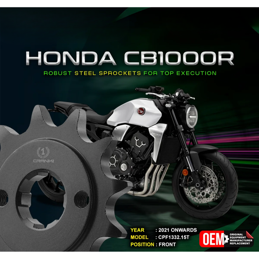 Crank1 Honda CB 1000R (2021 Onwards) Performance Motorcycle Sprocket - Black - CPF1332.15T