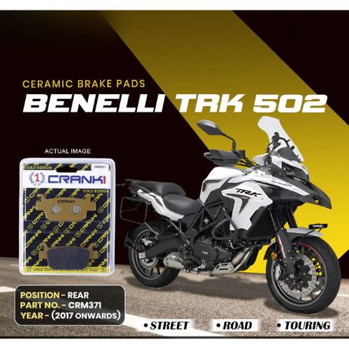 Crank1 Ceramic Brake Pads for Benelli TRK 502 (2017 Onwards)