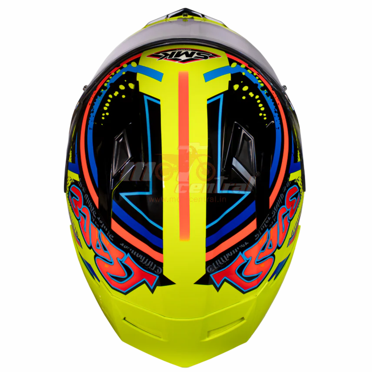 SMK Stellar Graffiti GL437 Yellow Black Helmet - SMK