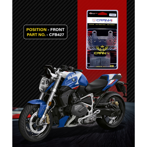 Crank1 Carbon Brake Pads for BMW R1250 R (2019-2023)