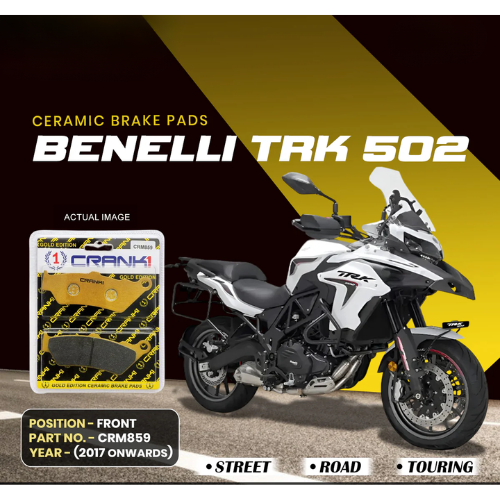 Crank1 Ceramic Brake Pads for Benelli TRK 502 (2017 Onwards)