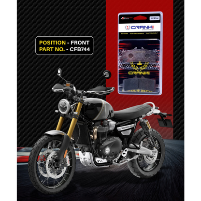 Crank1 Carbon Brake Pads for Triumph Scrambler 1200 XE (2019 Onwards)