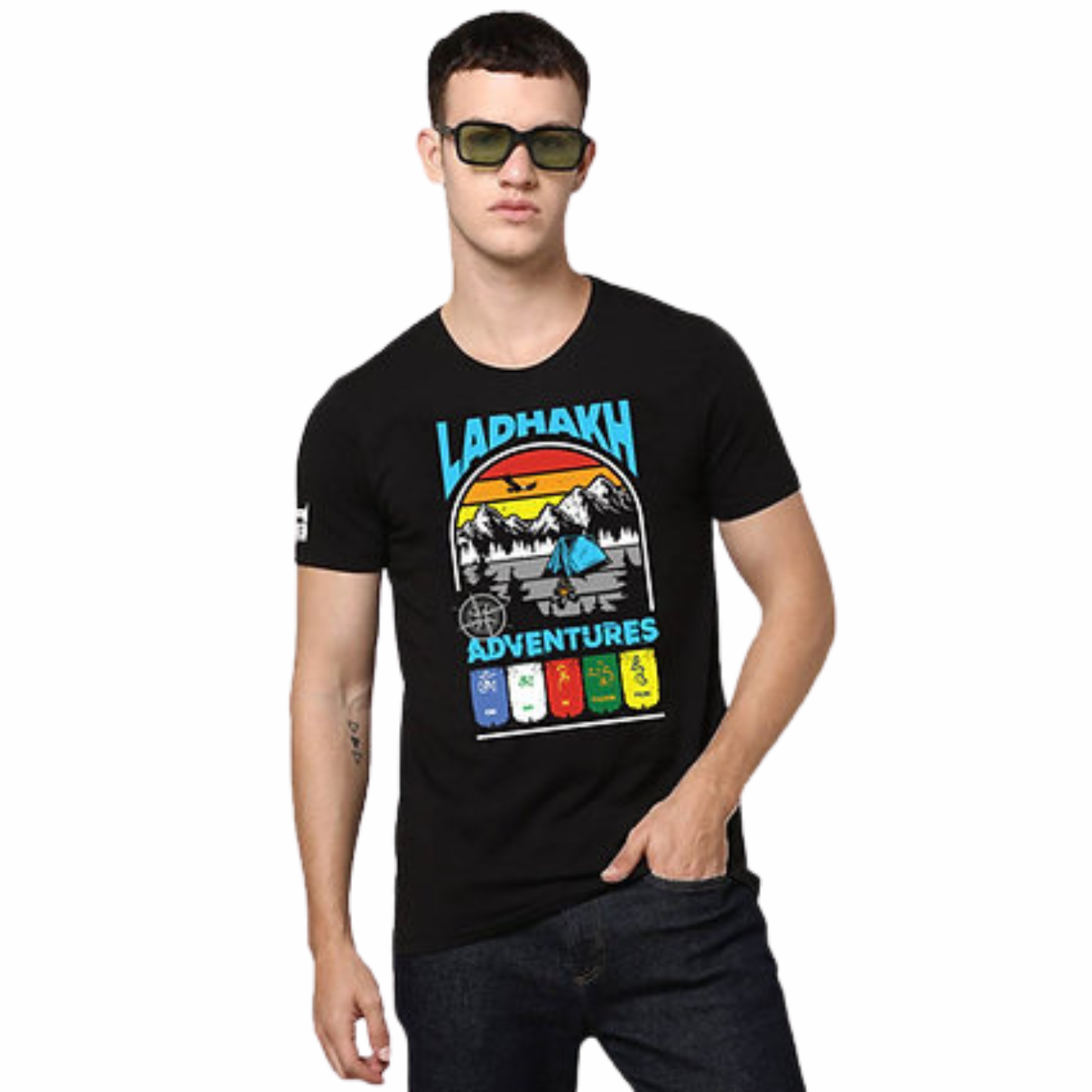 Fast Bend Ladakh Explore Tshirt - TF 410 - Black