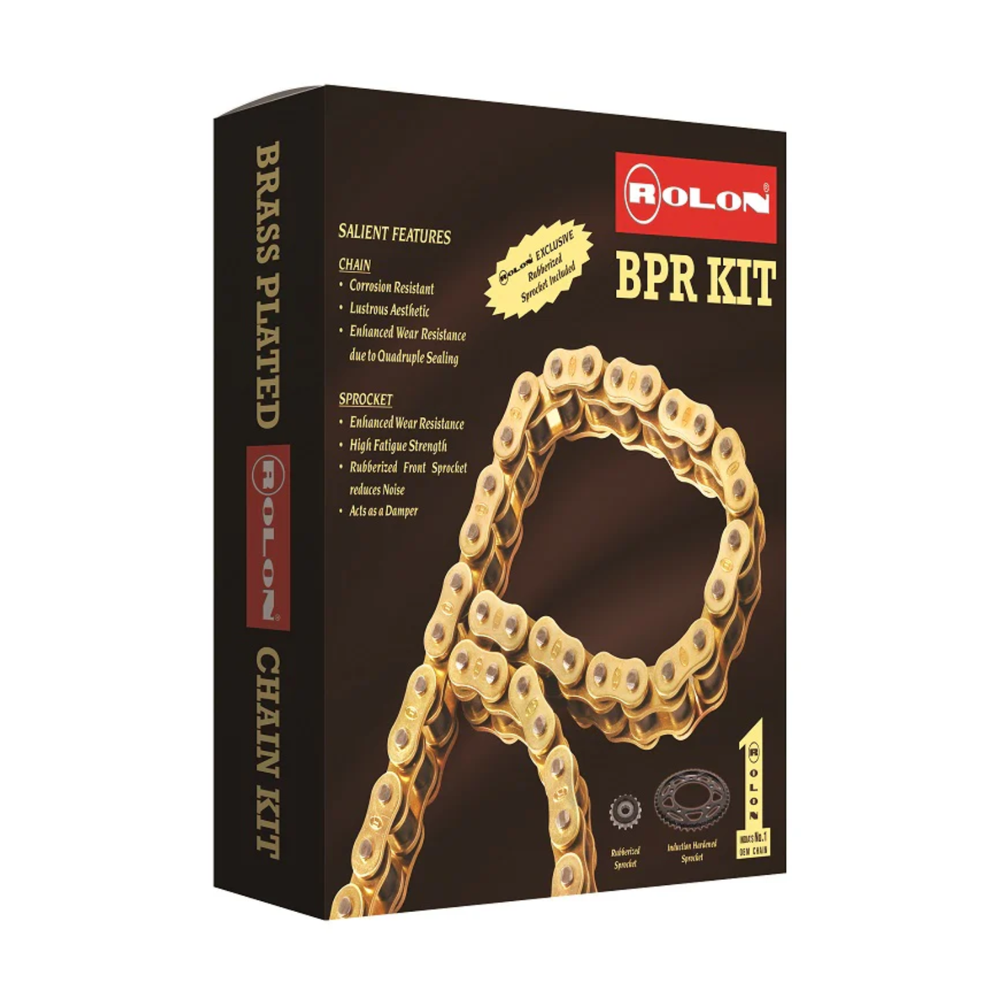 Rolon Brass Chain and Sprocket Kit for V Strom 250T - KIT HPORC 466
