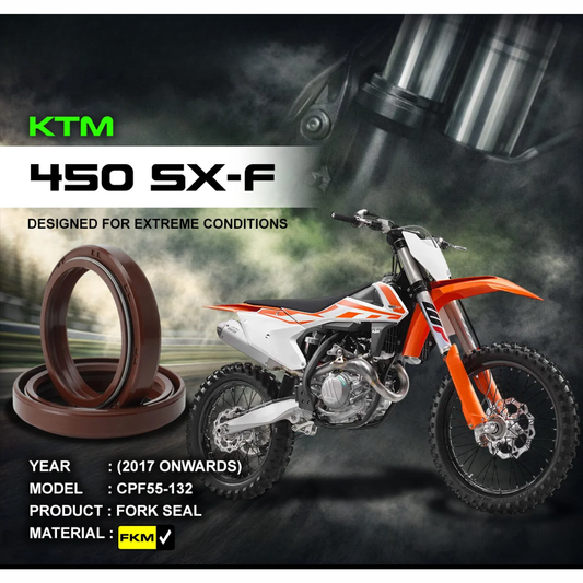 Crank1 KTM 450 SX-F (2017 Onwards) Fork Oil Seal FKM