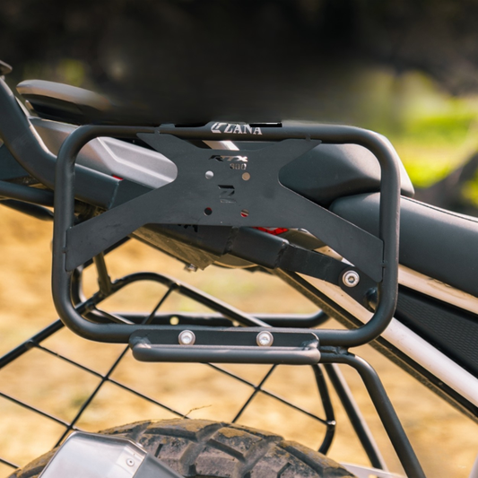 Zana TVS Apache RTX 300 Roadster Saddle Stay with Jerry Can Mount - Black - ZI-8718
