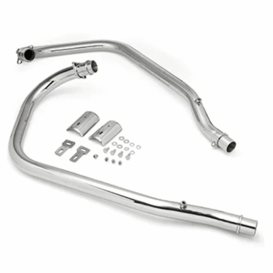 Red Rooster Performance Astral Header Pipe for Super Metor 650 - Silver Polish