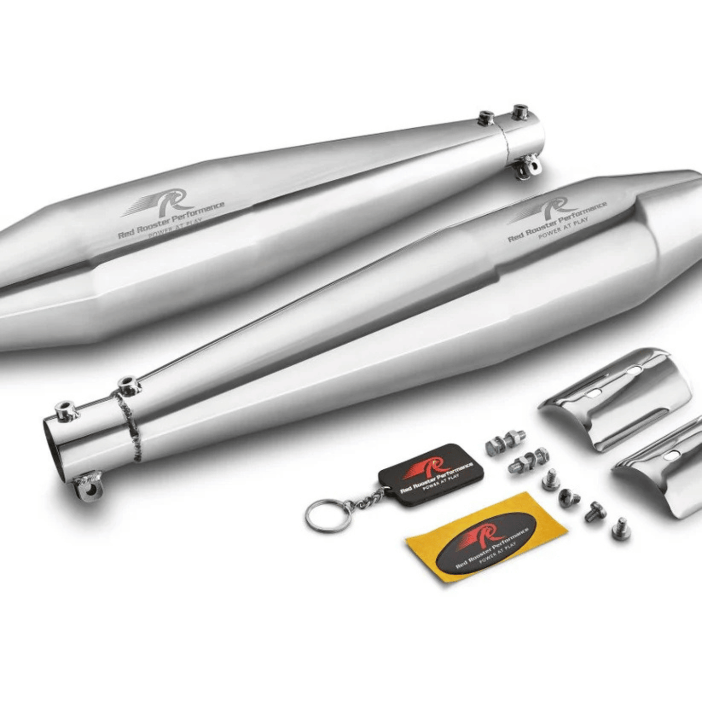 Red Rooster Performance Stellar Exhaust for Royal Enfield Shotgun 650 - Silver Polish