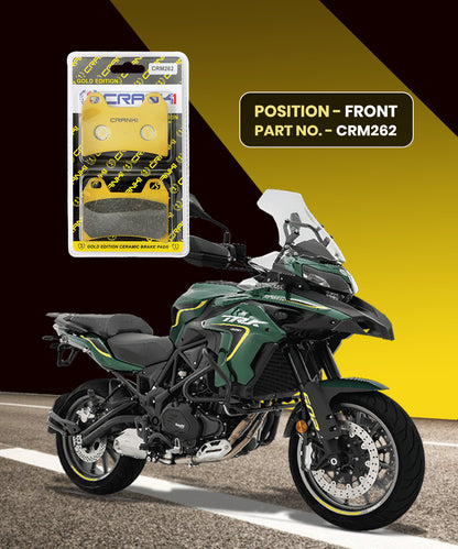 Crank1 Ceramic Brake Pads for Benelli TRK 502 (upto 2016)