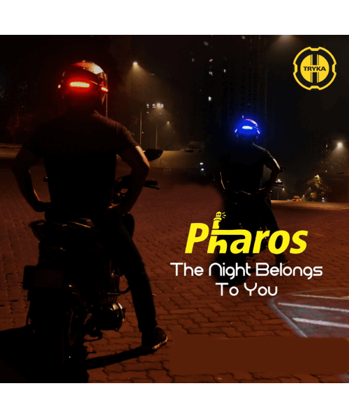 Tryka Gears Pharos - Helmet Light with Turn / Brake Indicator