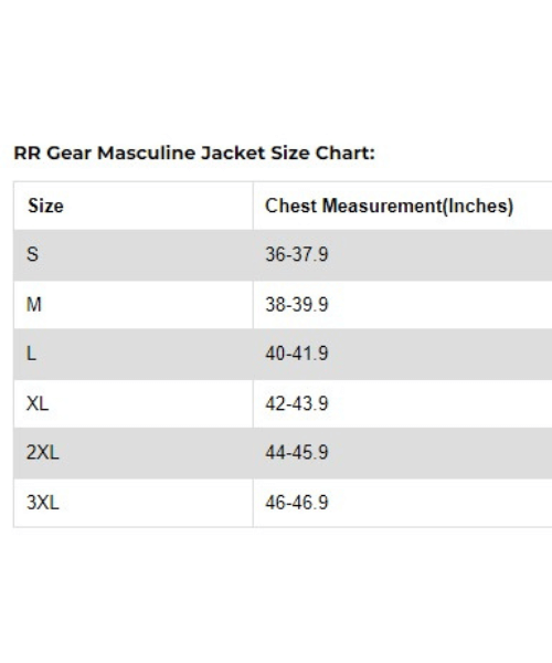 RR Gears Masculine Riding Jacket - Black Orange
