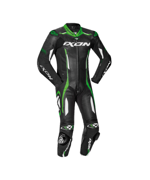 Ixon Vortex 2 Racing Leather Riding Suit - Black Fluorescent Green