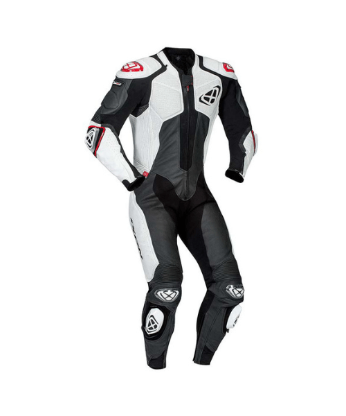 Ixon Vendetta Evo Racing Leather Riding Suit - White Black