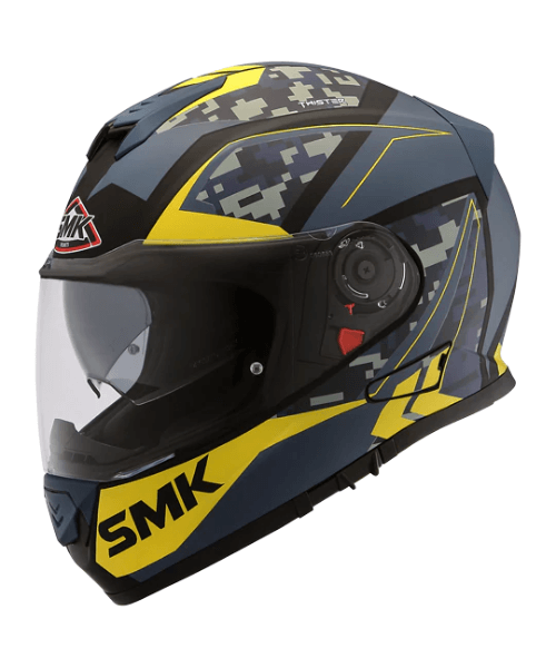 SMK Twister Zest MA254 Blue Yellow Helmet