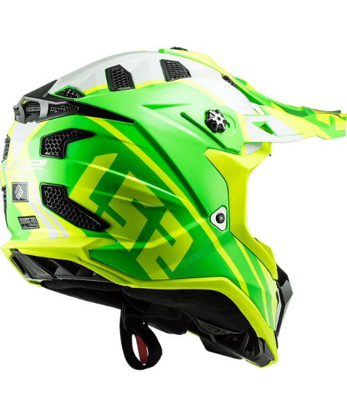 LS2 MX700 Subverter Evo Gammax Gloss H-V Yellow Green Helmet
