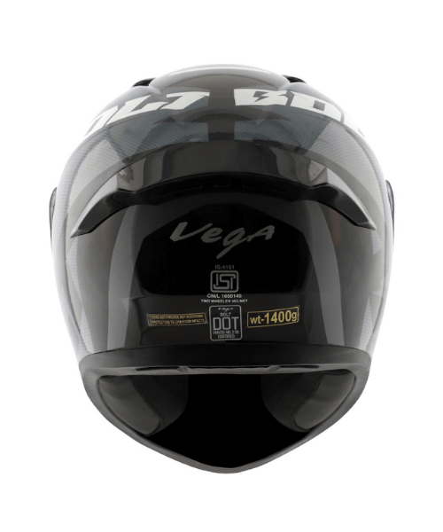 Vega Bolt Macho Black Grey Helmet