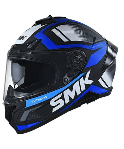 SMK Typhoon Thorn MA251 Matt Grey Blue Helmet