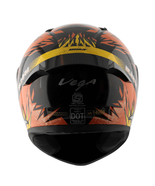 Vega Bolt Bunny Black Orange Helmet