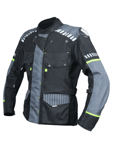 BBG Adventure Riding Jacket - With Chest Guard - Grey