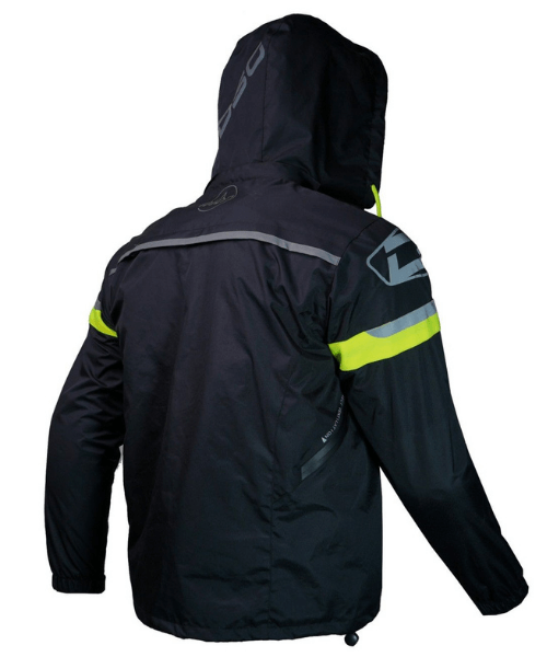 DSG Urban Rider Water Resistant Hoodie - Black Yellow Fluo