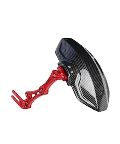 Moto Arch Universal Tyre Hugger (Carbon Fibre Design) - Red