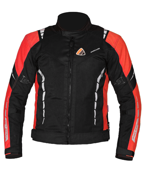 RR Gears Masculine Riding Jacket - Black Red
