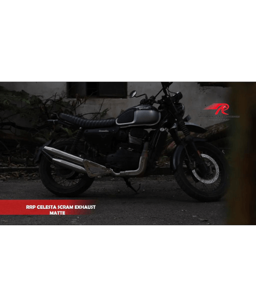 Red Rooster Performance Celesta Scram Exhaust for Yezdi Scrambler - Matte