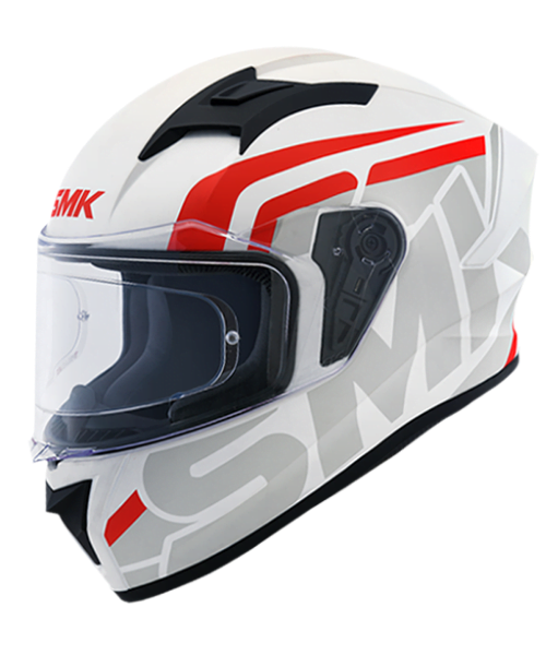 SMK Stellar Stage MA163 White Red Helmet