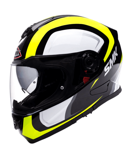 SMK Twister Twilight GL241 White Yellow Helmet