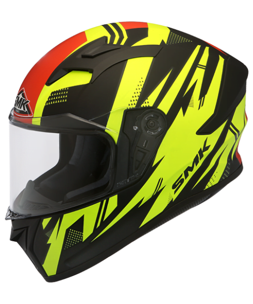 SMK Stellar Trek Matt Black Fluorescent Yellow (MA243) Helmet