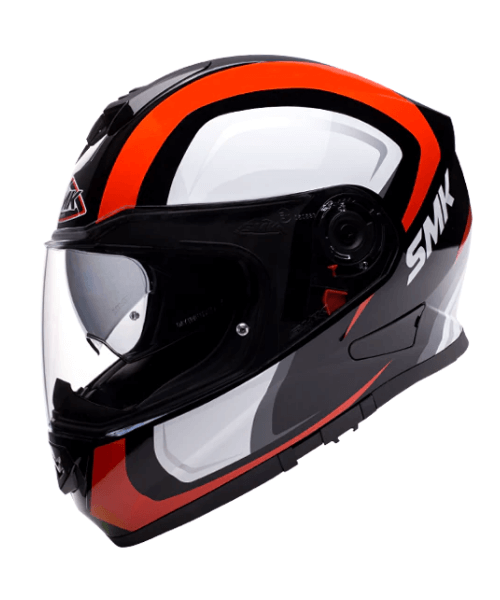 SMK Twister Twilight GL231 White Orange Helmet