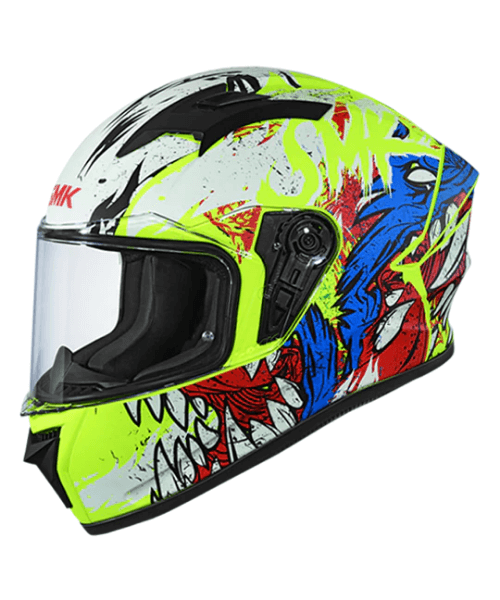 SMK Stellar Werewolf GL413 Gloss Blue Red Green Helmet