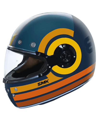 SMK Retro Ranko GL574 Orange Green Helmet