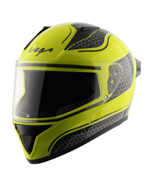 Vega Bolt Hyper Neon Yellow Black Helmet