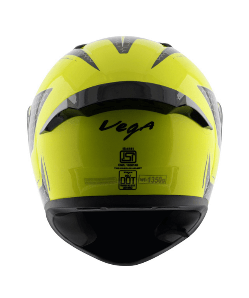 Vega Bolt Hyper Neon Yellow Black Helmet