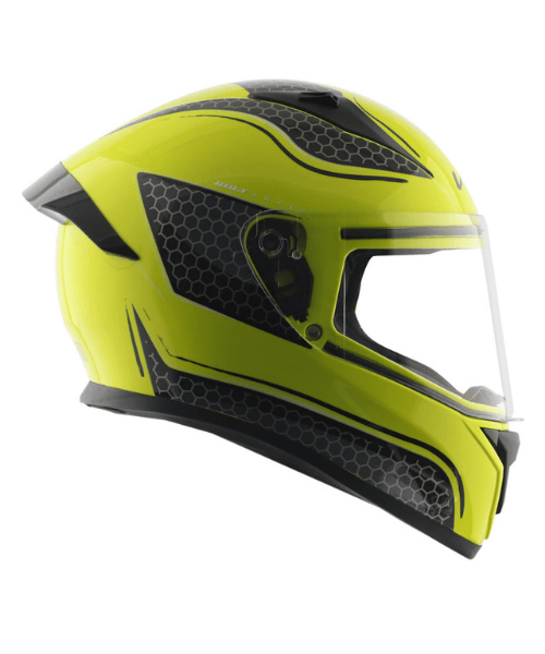 Vega Bolt Hyper Neon Yellow Black Helmet