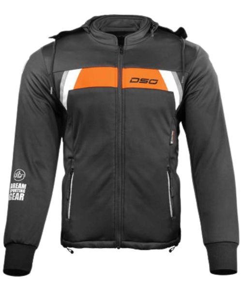 DSG Urban Rider Hoodie Black Red Fluo