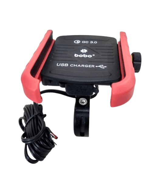 BOBO BM1 Jaw-Grip Bike Phone Holder Motorcycle Mobile Mount - Red