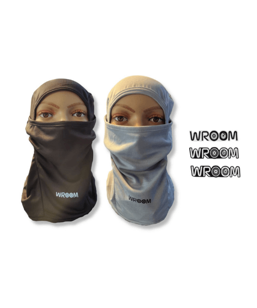 Wroom Dri-fit Balaclava & Reflective / UV Protected Stickers - Combo