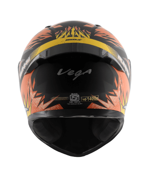 Vega Bolt Bunny Dull Black Orange Helmet