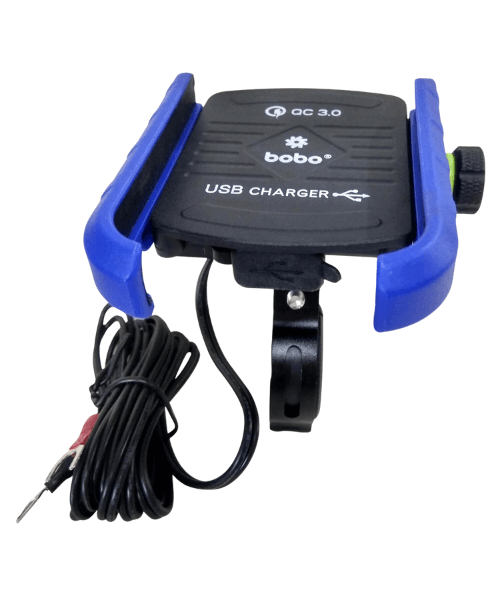 BOBO BM1 Jaw-Grip Bike Phone Holder Motorcycle Mobile Mount - Blue