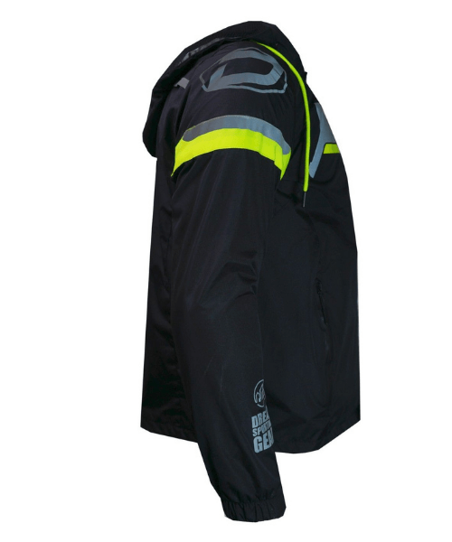 DSG Urban Rider Water Resistant Hoodie - Black Yellow Fluo