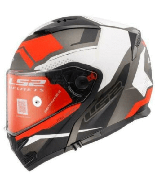 LS2 FF324 Metro Evo Complex Helmet with Peak - Matt Black White Red / S