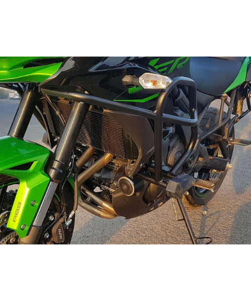 Zana Crash Guard with Slider Black - Kawasaki Versys 650