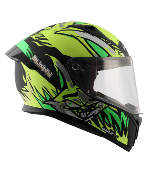 Vega Bolt Bunny Dull Black Neon Yellow Helmet