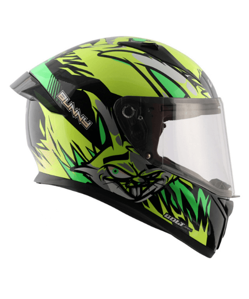 Vega Bolt Bunny Black Neon Yellow Helmet